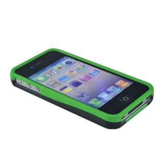 Best New Green/BLK 3 Piece Hard Case Cover Skin For Apple iPhone 4s S 