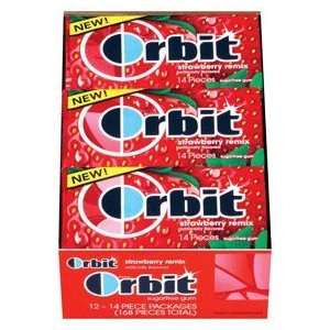 Wrigleys Orbit Sugar Free Gum   Strawberry Remix (case of 12)  