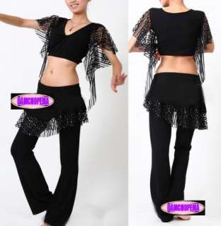 Latin Dance Exercise Outfit  Dance Pant + Dance Blouse  