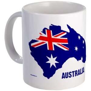  Australia Shape Flag Flag Mug by  Everything 