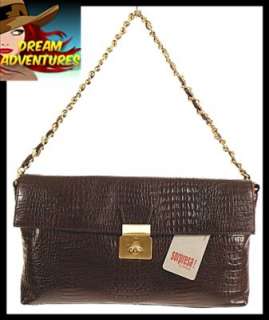 New NWT Sorpresa Leather Moc Croc Handbag Purse Bettina  