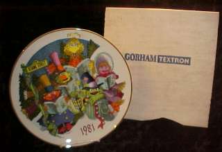 Gorham 1981 Sesame Street / Muppets Christmas plate MIB  