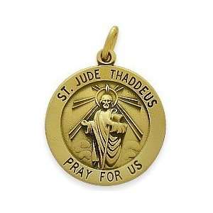   Karat Yellow Gold St. Jude Thaddeus Religious Medal Medallion Jewelry
