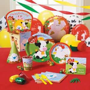 Barnyard 1st Birthday Deluxe Party Pack for 16 Toys 