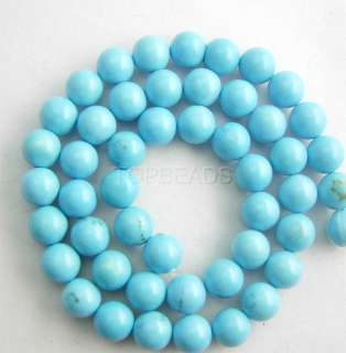 5mm Round Shape Blue Turquoise Loose strand Beads  