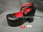 Demonia Black Abbey Bowtie Heart Shoes Gothic Punk 7