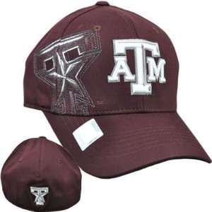 NCAA Texas A&M TAMU Aggies Hat Cap Flex Fit Stretch Top of 