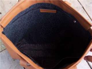 Lamarthe British tan glove leather BIG purse shopper tote bag  