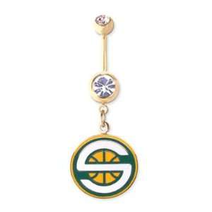  Seattle SuperSonics 316L Stainless Steel Belly Ring with 
