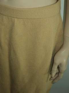 ST. JOHN Collection Marie Gray Tan Santana Knit skirt Sz 10 M  