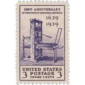   857   1939 3c Printing Tercentenary Plate Block (6) 
