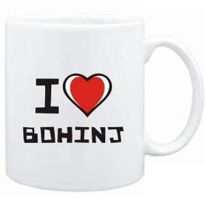  Mug White I love Bohinj  Cities