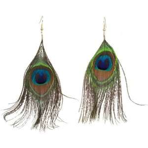  Beautiful Boho Chic Peacock Feather Earrings Jewelry