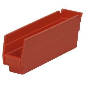   by 2.75 Inch by 4 Inch Plastic Nesting Shelf Bin Box, Red, Case of 24