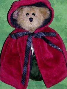 Boyds Bears Plush LE~BAILEY FALL 2000~Red Ridinghood~Velvet Cloak 