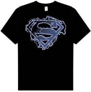 Superman ELECTRIC SUPES SHIELD Adult Tee Shirt T shirt  