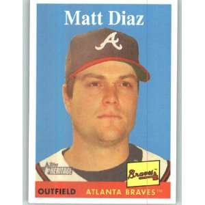  2007 Topps Heritage #355 Matt Diaz   Atlanta Braves 