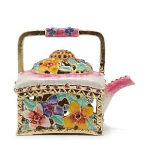  Sorelle Enamel Teapot Trinket Box