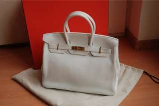 HERMES Birkin Bag 35 cm white with gold hardware NIB  