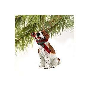  Pointer Miniature Dog Ornament   Brown & White