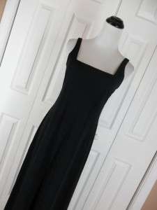 Kelly Bishop Size 8 Long Black Evening Dress Sleeveless Romantic 