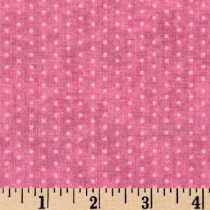  45 Wide Time For Teddie Dots Pink Fabric By The Yard 