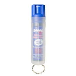 Sabre .69 Ounce Blue Face Pepper Spray with Blue Dye and Compact 