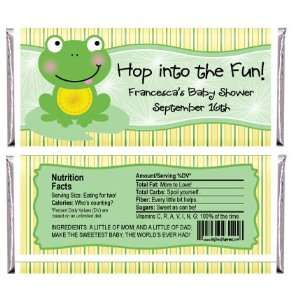   Froggy Frog   Personalized Candy Bar Wrapper Baby Shower Favors Baby