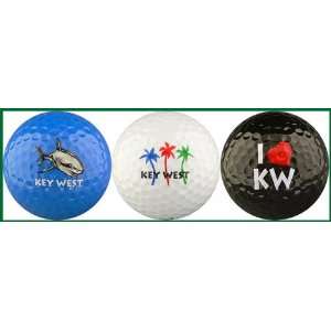  Key West Golf Balls w/ Shark, Palms and Heart