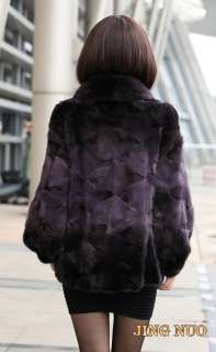   top quality MINK FUR COAT, Purple Black Shades Gradient color