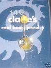 NIP CLAIRES YELLOW CRYSTAL GEMSTONE BELLY RING 14G items in 