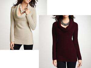 Ann Taylor Ribbed Cowl Neck Sweater NWT  