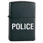 BLACK MATTE POLICE AUTHENTIC ZIPPO   Engraved Non Glossy Refillable 