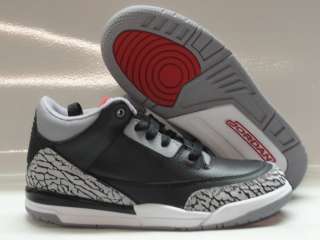 Nike Air Jordan 3 Retro Black Cement Sneakers Preschool Sz 13  