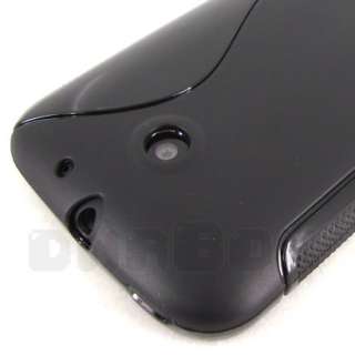 Black Soft Gel Case Cover Skin + Film For Huawei Ascend 2 M865 C8650 