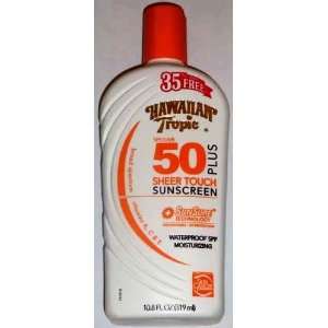 Hawaiian Tropic Sheer Touch Waterproof Sunscreen, SPF 50 Plus, Bonus 