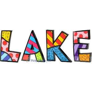  LAKE Word Art for Table Top or Wall by Romero Britto