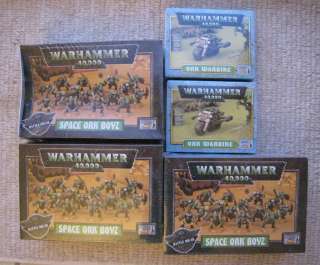 blisters as picture this lot includes 3 space ork boyz 2 ork warbike 