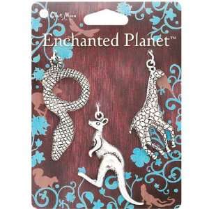  Blue Moon Enchanted Planet Metal Charms animal Ant. Silver 