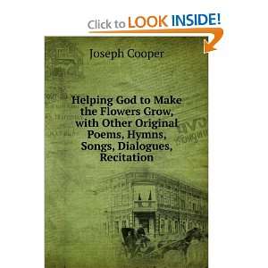   Poems, Hymns, Songs, Dialogues, Recitation Joseph Cooper Books