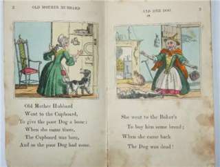 Old Mother Hubbard c.1835 Hand Coloured Engravings  