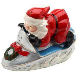  Cosmos Santa on Snowmobile Salt and Pepper Set, 2 Inch 
