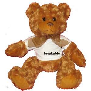  breakable Plush Teddy Bear with WHITE T Shirt Toys 