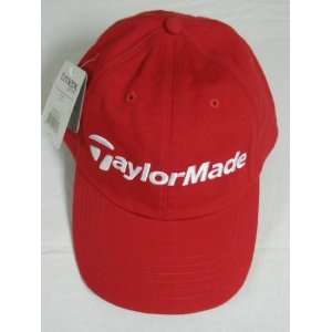    Taylor Made Structured Golf Hat Red Cap NEW