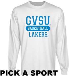  Grand Valley State Lakers White Custom Sport Long Sleeve T 