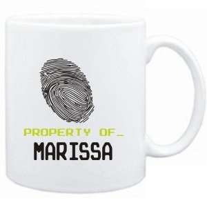  Mug White  Property of _ Marissa   Fingerprint  Female 