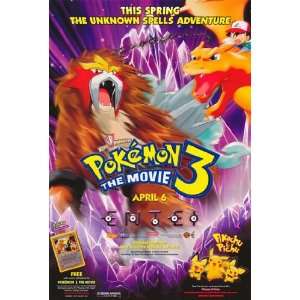 Pokemon 3 the Movie by Unknown 11x17 