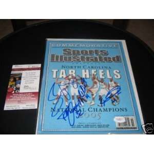  Sean May,marvin Williams+ Jsa Signed Sports Illustrated 