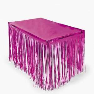  Pink Fringe Table Skirt   Tableware & Table Covers Health 