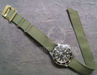 60s Navy seal benrus Type I II UDT Diver nylon wrist watch Strap OD 